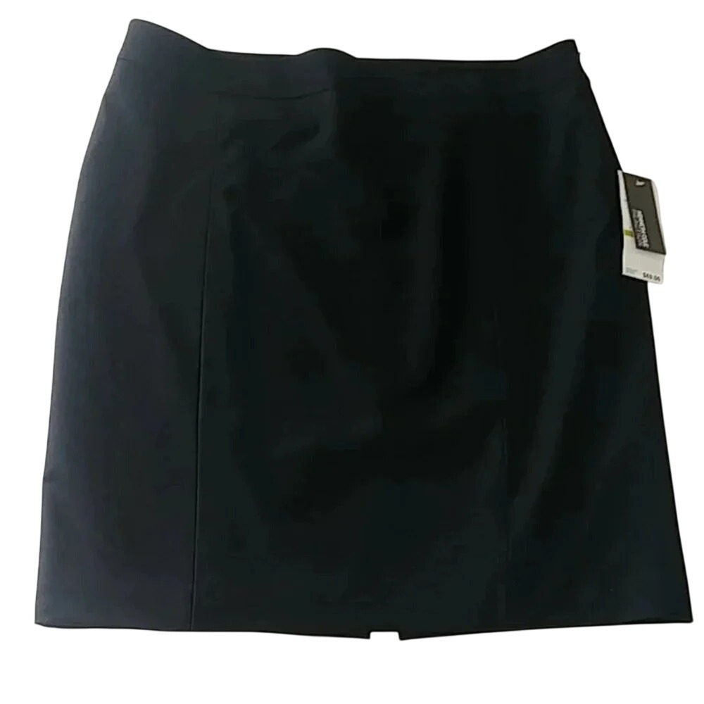 Kenneth Cole Reaction Black Mini Skirt Size 14 NWT Professional Office Wear